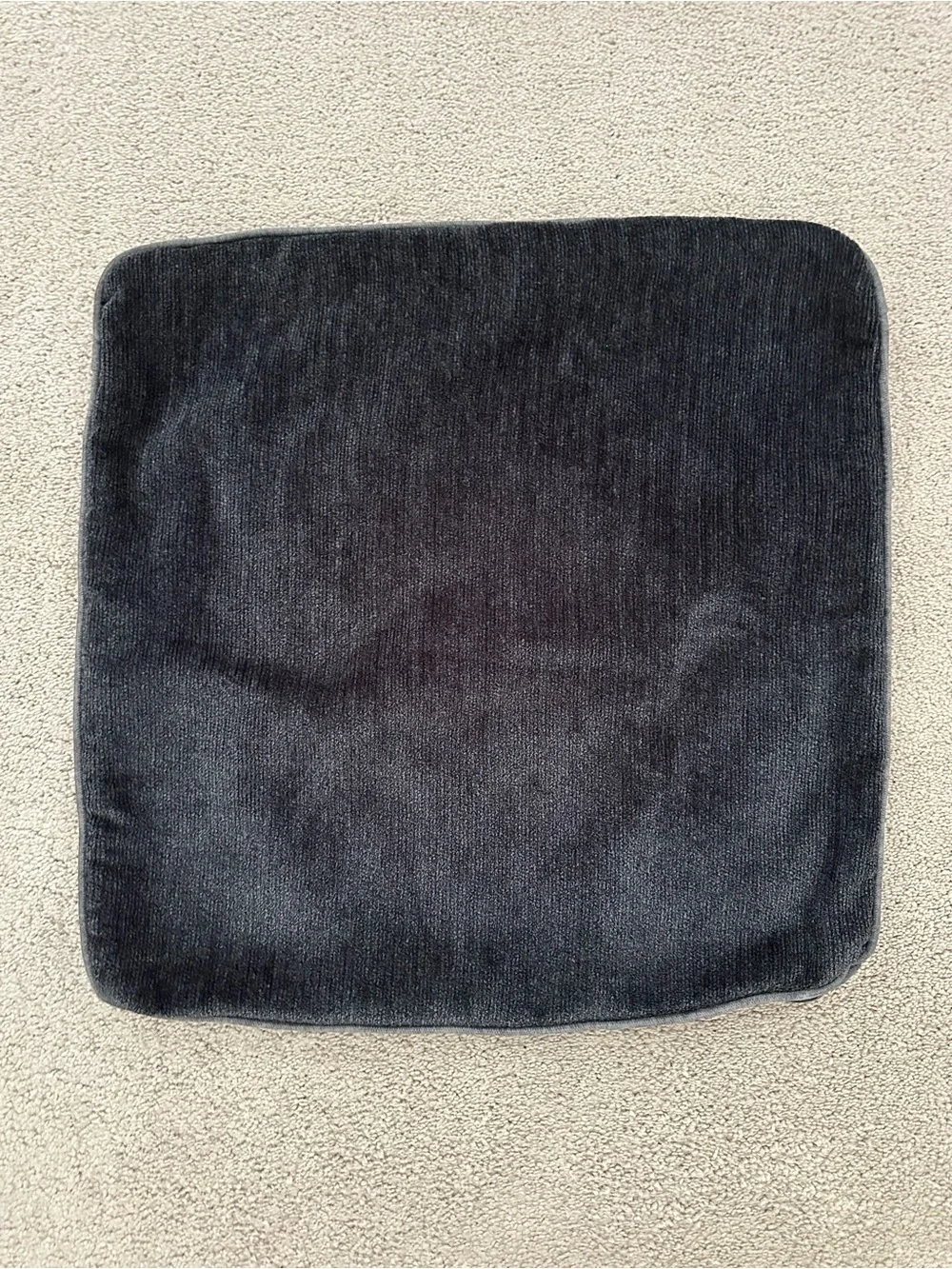 Set of 2 Reversible Decorative Throw Pillow Covers 20 x 20 Grey & Navy